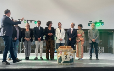 Regidors, alcaldessa i cònsul durant la cerimònia d'inauguració | Ràdio Sabadell